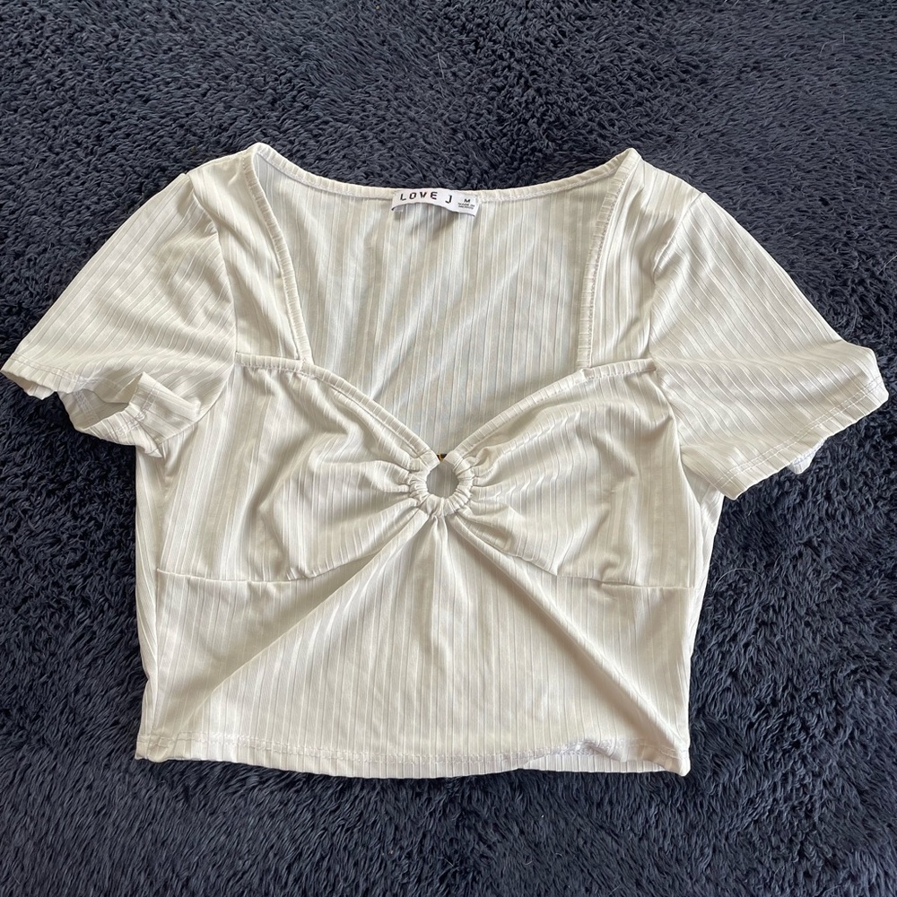 White crop top
